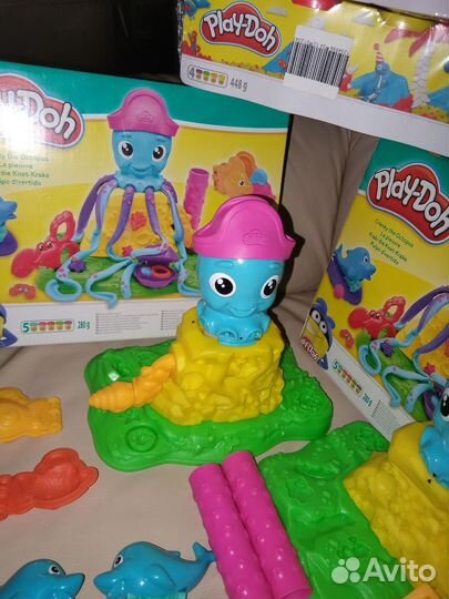 Play-doh веселый осьминог оригинал +пластилин