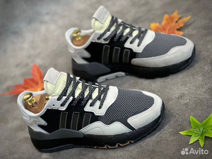 Adidas nite jogger светло серые разм. 42