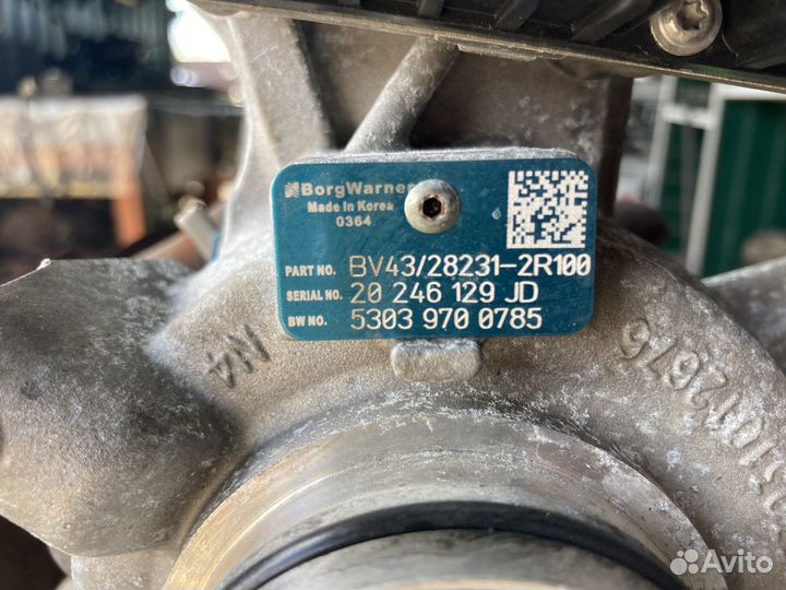 Турбина, выпускной коллектор Кия/Хендай D4HE 2.2л