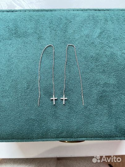 Серебряные серьги крестики MIE (miestilo)