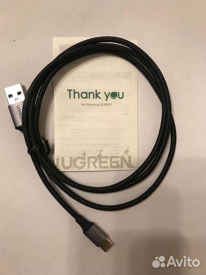 Кабель-переходник ugreen USB-A 2.0 to USB-C 1 метр