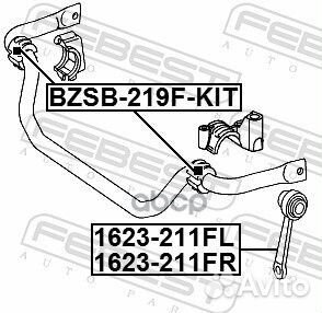 Втулка переднего стабилизатора комплект bzsb219
