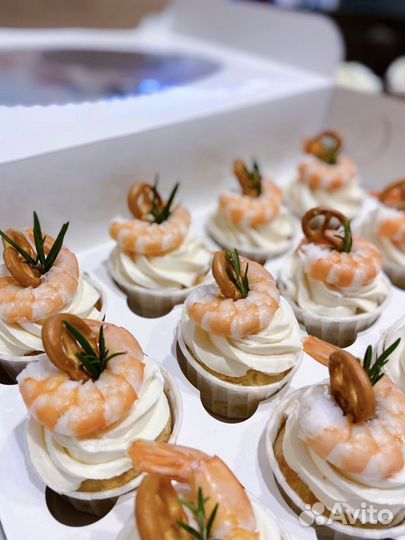 Закусочные капкейки на фуршет для мужчин