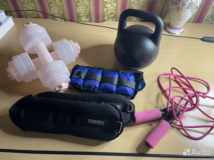 Набор для фитнеса гиря, гантели, утяжелители