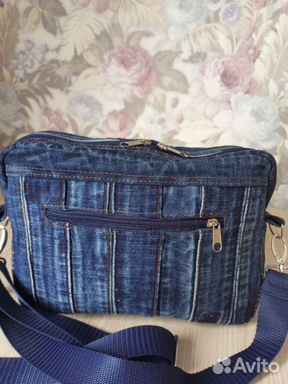 Сумочка джинсовая,Кросс-боди