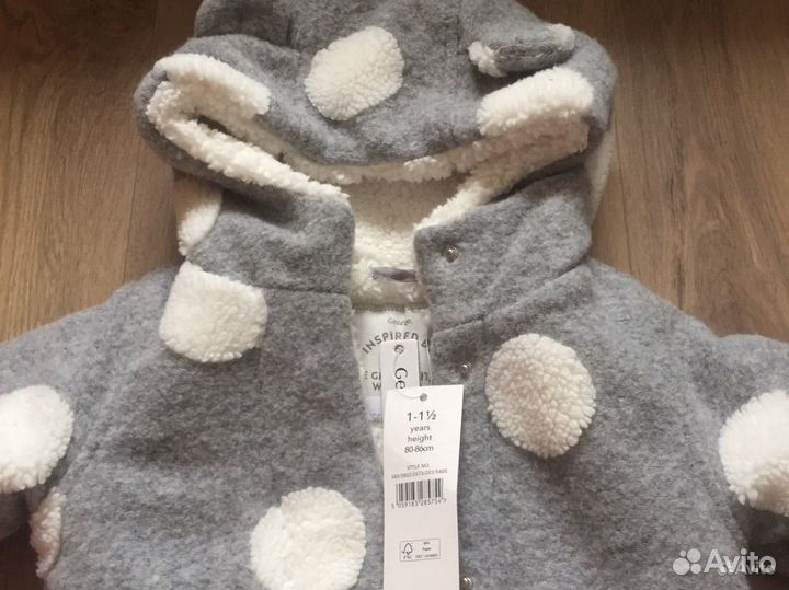 Пальто для девочки George 1-1,5 года