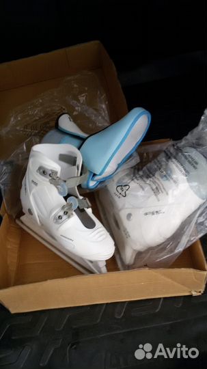 Коньки детские раздвижные 33-35 в отличном состоян
