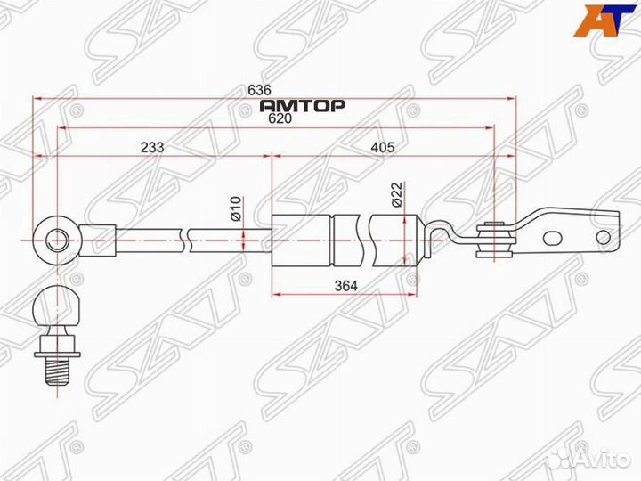 SAT ST-LC626-26-20F Амортизатор крышки багажника m