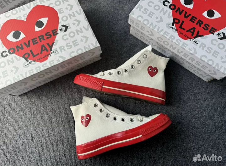 Кеды Comme des garcons red Celebration