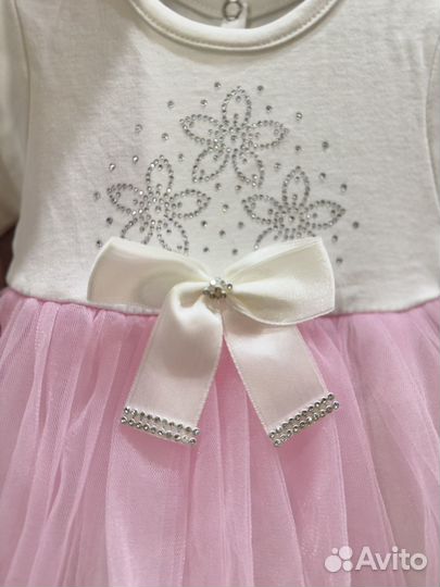 Платье нарядное для малышки р-р 74-80