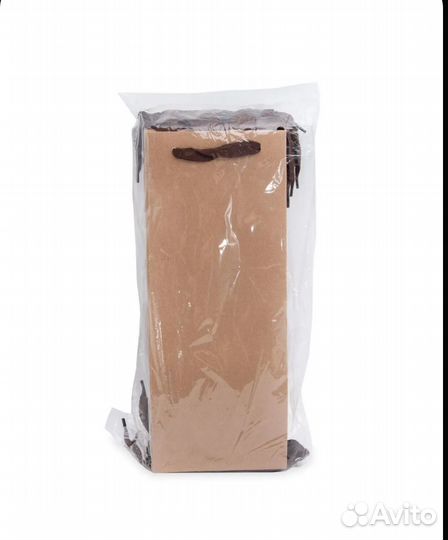 Пакет подарочный /Сумочка крафт под бутылку, 20 шт