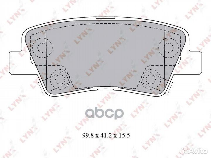 Колодки тормозные задние BD-3620 lynxauto