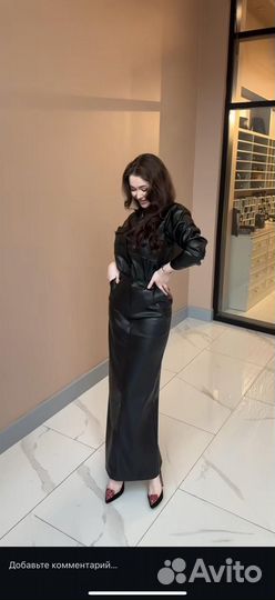 Костюм кожаный женский
