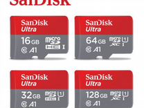 Флеш-карты памяти Sandisk Ultra Micro 64 Гб (нов)