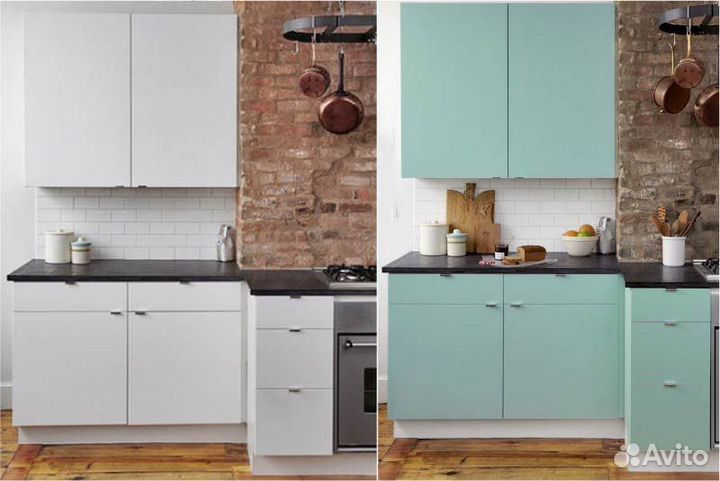 Перетяжка кухонных фасадов из мдф