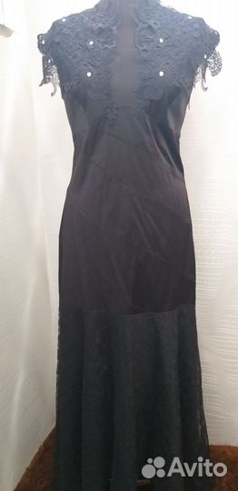 Вечернее платье в пол 42 44 черное