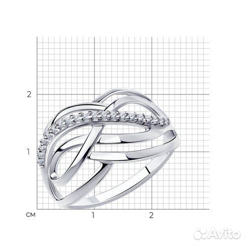 Кольцо Diamant из серебра, 94-110-00696-1, р.17