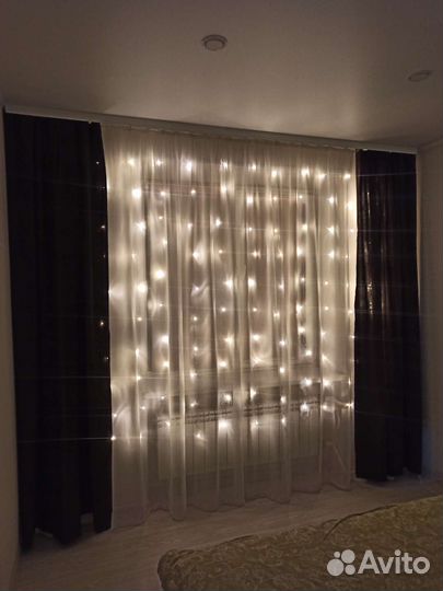 Новогодняя гирлянда штора
