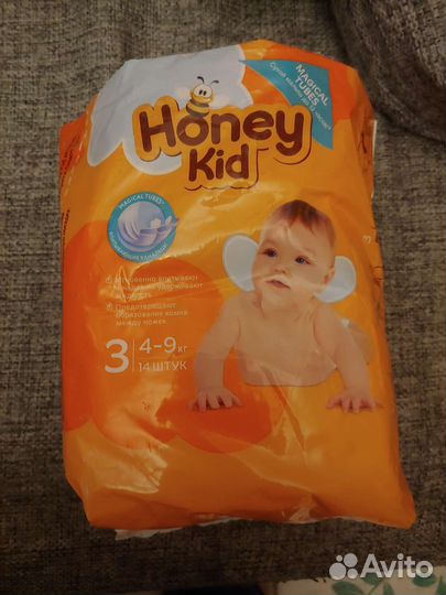 Подгузники Huggies 3 и 4, Honey Kid 3