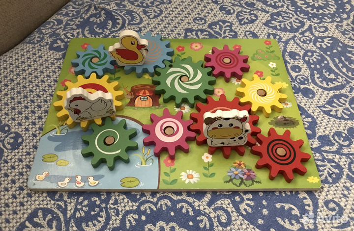 Деревянные шестеренки бизиборд