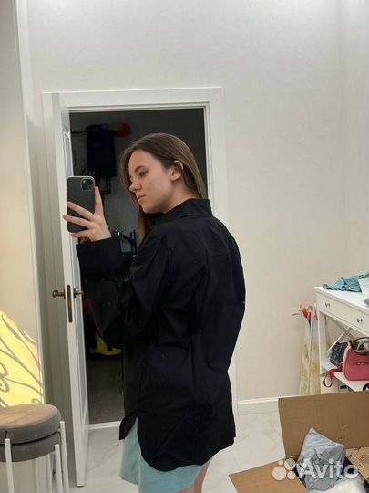Рубашка черная oversize