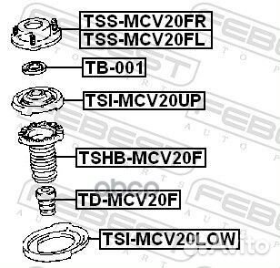 Проставка пружины верхняя tsimcv20UP Febest