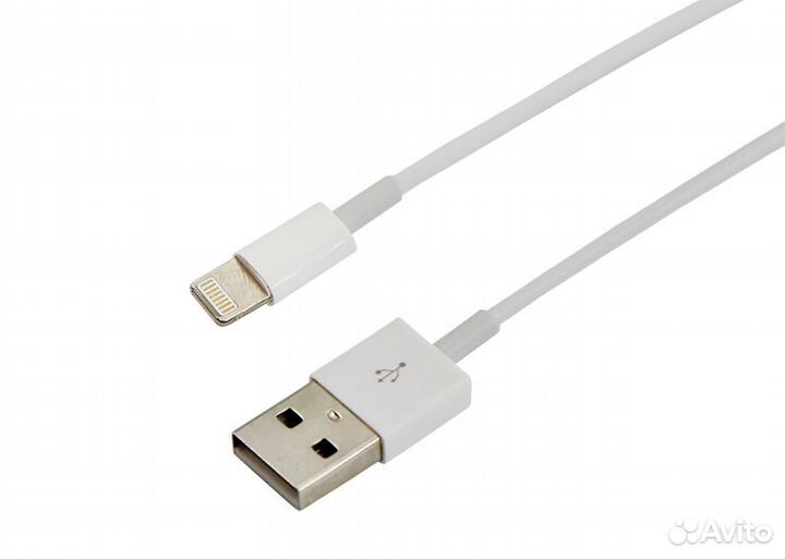 USB кабель для iPhone 5/6/7 моделей шнур 1 м белый