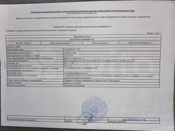 Участок 6,5 сот. (ИЖС)