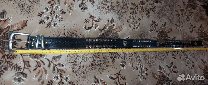 Мужской кожаный ремень рокера