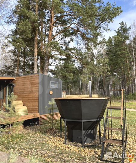 Уличная баня. Банный чан/Купель