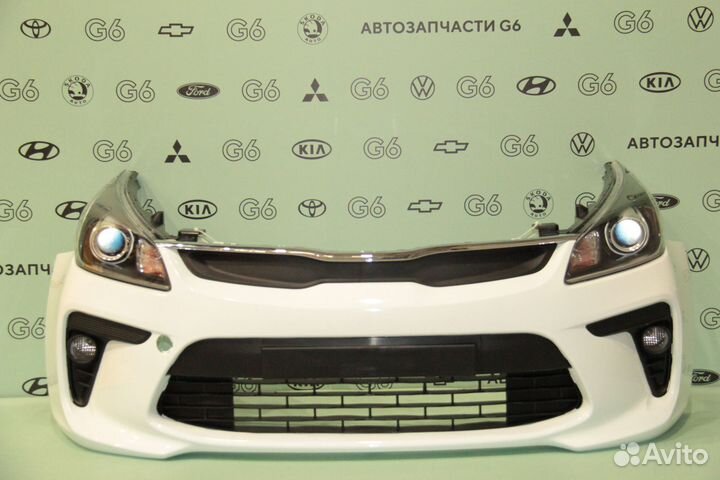 Бампер Передний белый в сборе Kia Rio 17 - 20 год