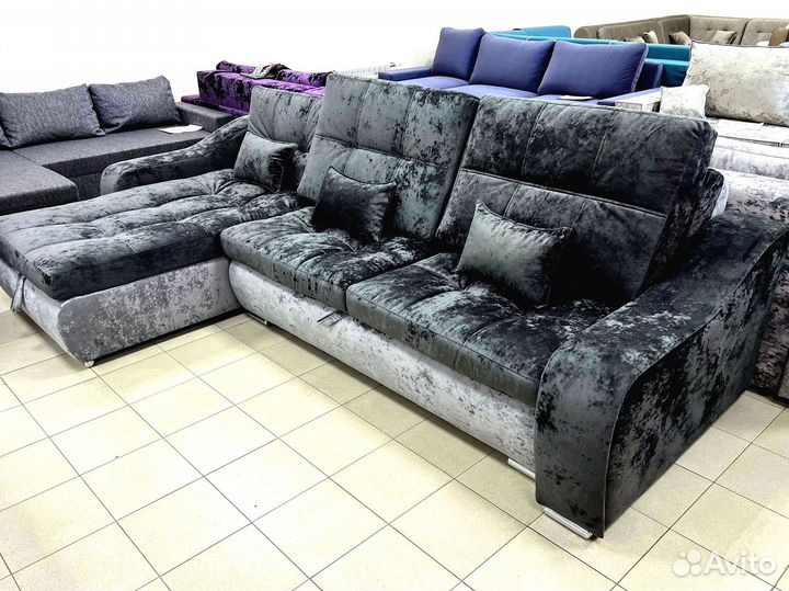 Диван угловой модульный прямой раскладной