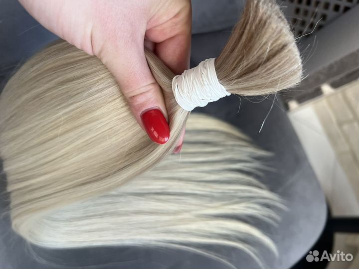 Волосы для наращивания, 60 см омбре блонд