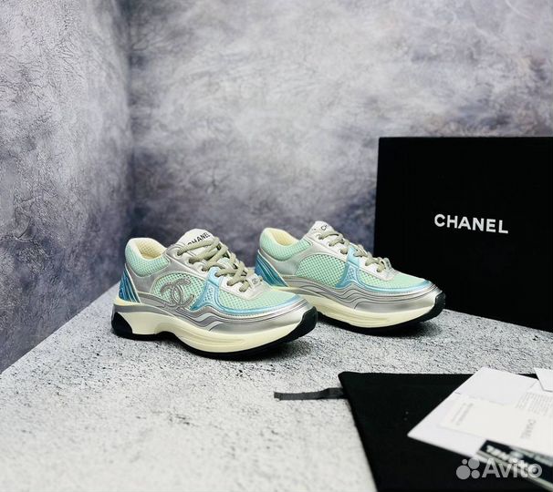 Кроссовки Chanel кожа и текстиль