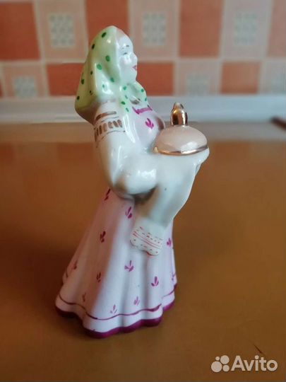 Статуэтка Хлеб-соль фарфор СССР Дулёво Оригинал