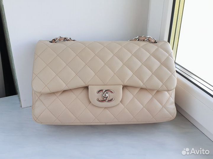 Сумка Chanel Classic Double flap Jumbo икра оригин