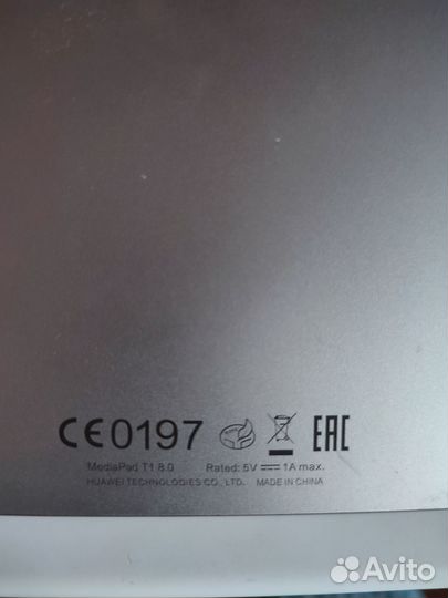 Планшет huawei T1. 8 0