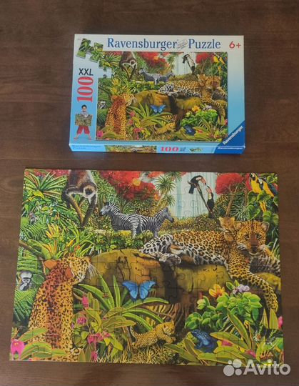 Пазл 6+ Дикие джунгли 100 дет