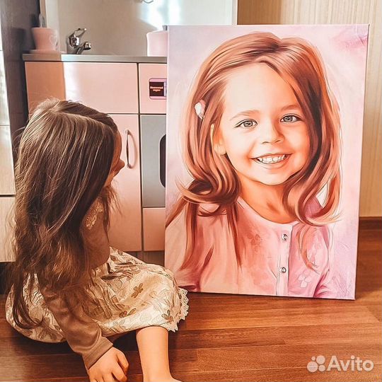 Портрет по фото. картина на холсте