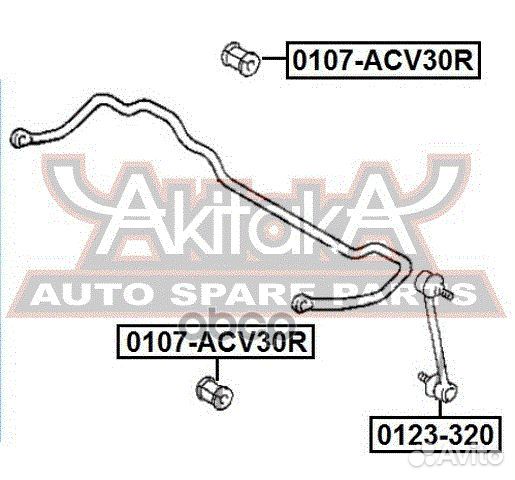 Втулка заднего стабилизатора D17 0107-ACV30R asva