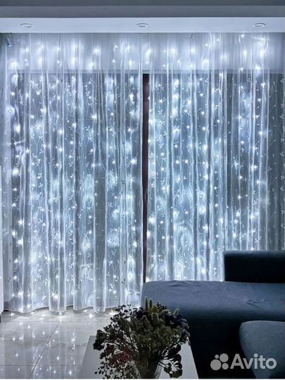 Гирлянда штора 1.5*1.5