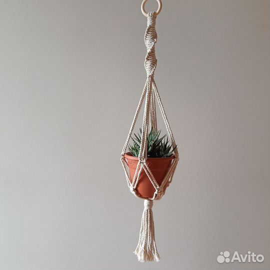 Макраме кашпо подвесное для цветов