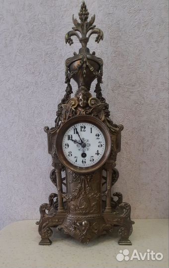 Часы каминные/ настольные с боем 19 век. франция