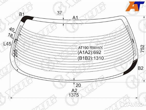 Стекло заднее toyota carina
