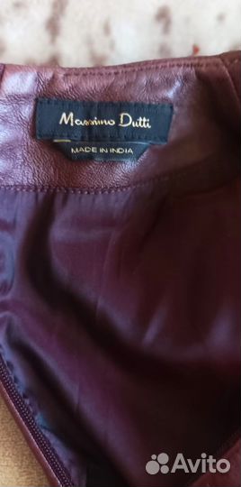 Кожаная рубашка / блузка Massimo Dutti XS