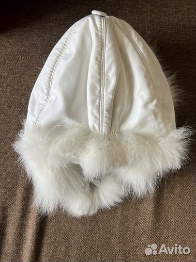 Шапка меховая песец на синтепоне