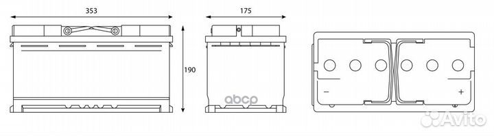 Аккумулятор gladiator Energy 105 Ah, 950 A, 353