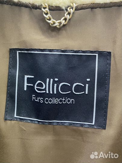 Шуба норковая 44 46 48 Италия Fellicci бежевая