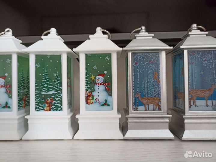 Новогодний фонарик рождественская свеча светильник