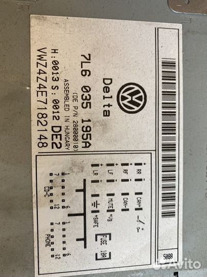 Магнитола volkswagen touareg